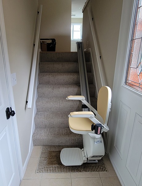 Silla salvaescaleras recta interior Luanco, Asturias