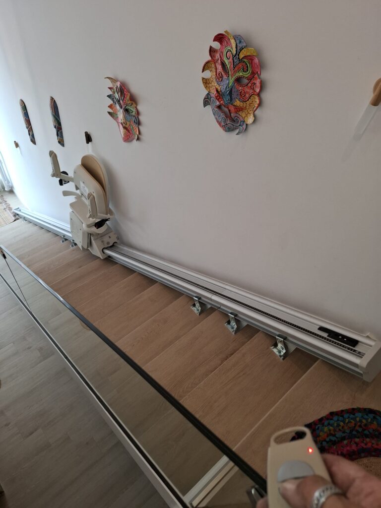 Silla salvaescaleras recta interior Gijon, Asturias